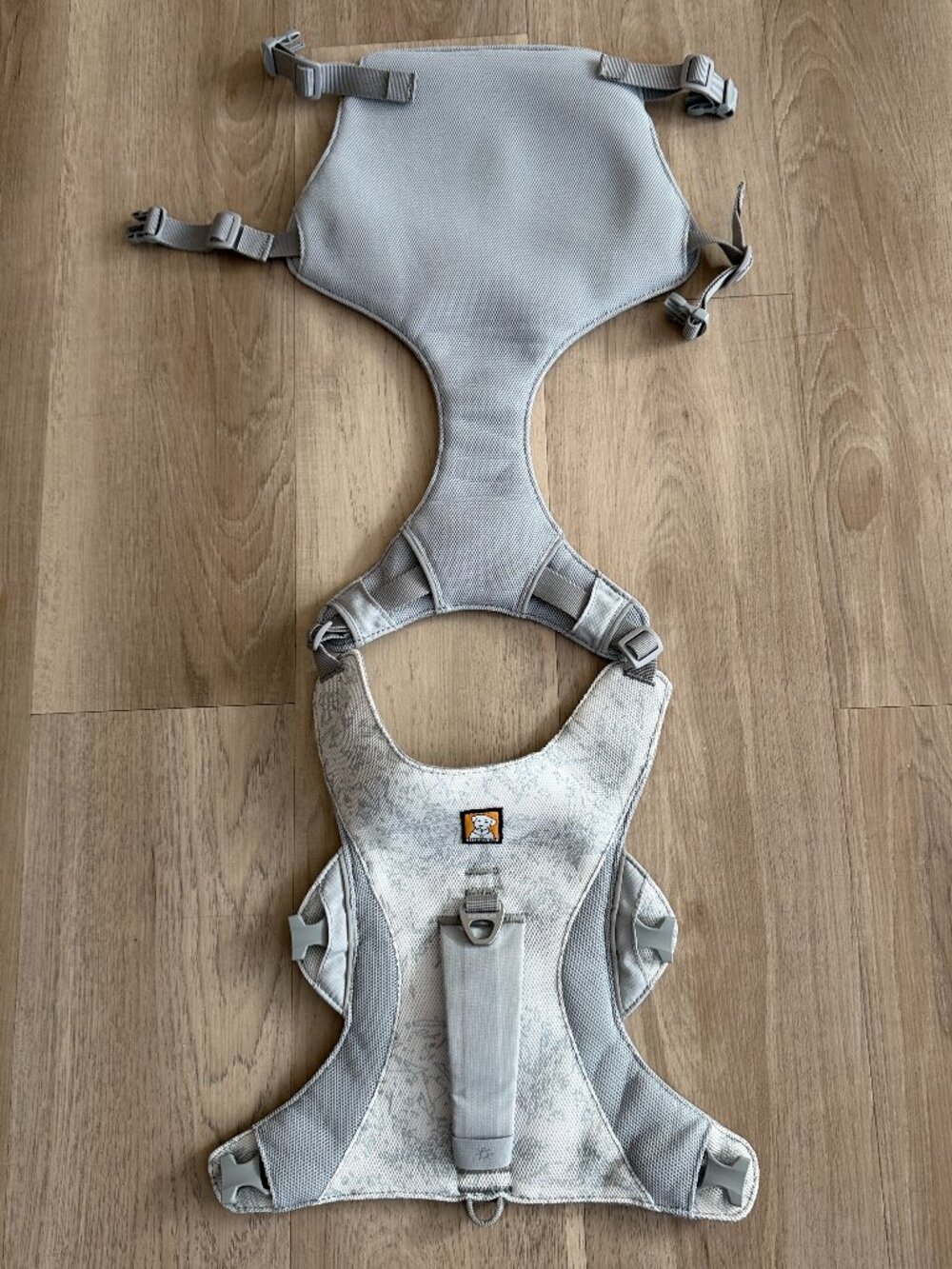 Ruffwear Dog Harness Medium Gray Reflective Padded Adjustable Hiking